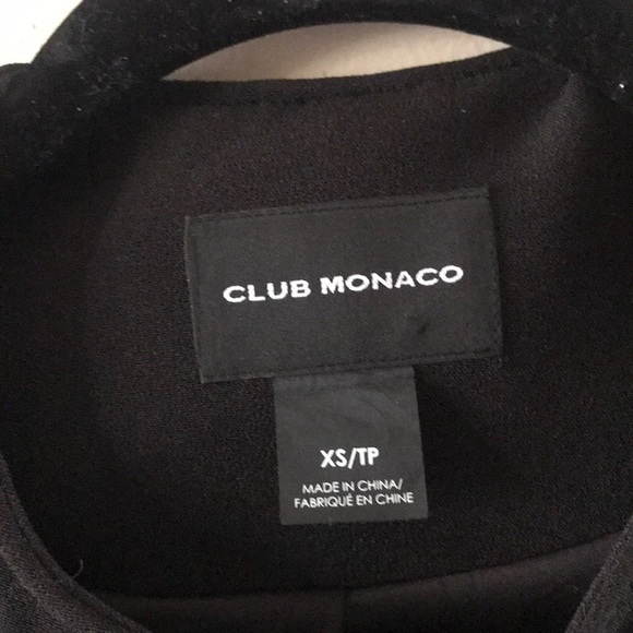 Club Monaco Black Coat Size XS/TP (TP means Tre Petite- Very Small) - Picture 3 of 12